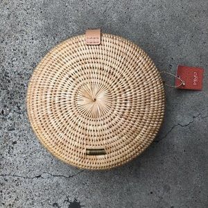 Round Rattan Crossbody
